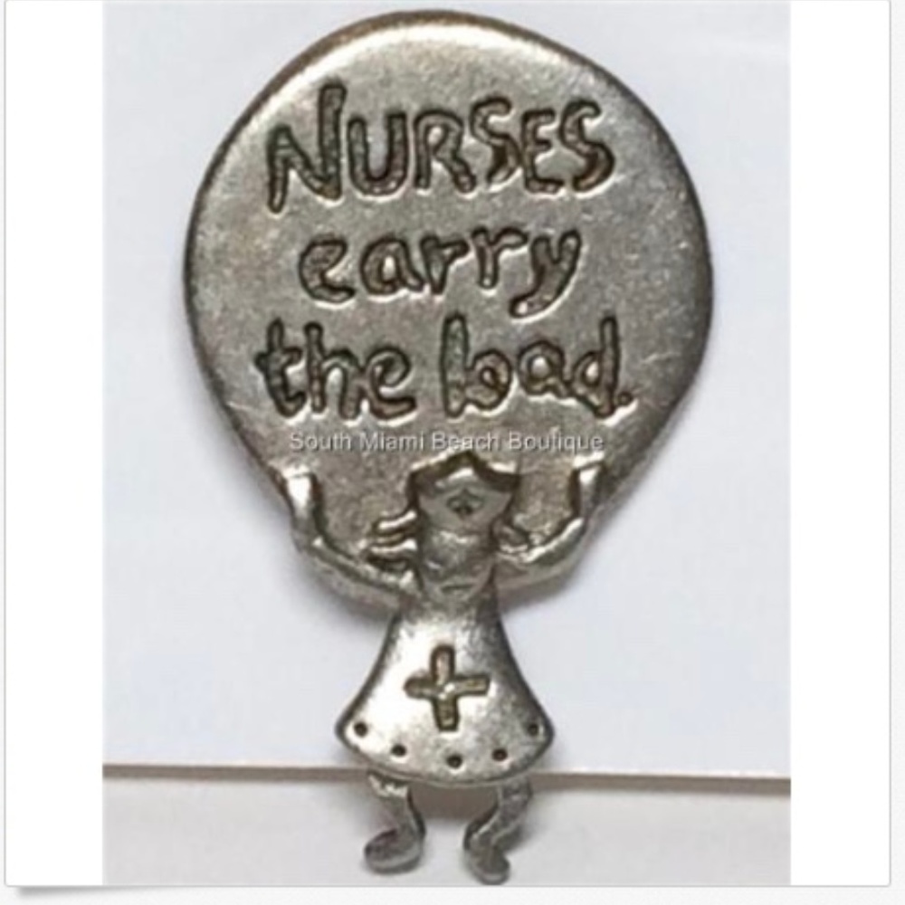 Nurses CARRY THE LOAD Nursing Pin Brooch RN LPN - Picture 1 of 8